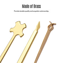 Violin Luthier Sound Post Tools Brass Kit Including Gauge Retriever & Setter
