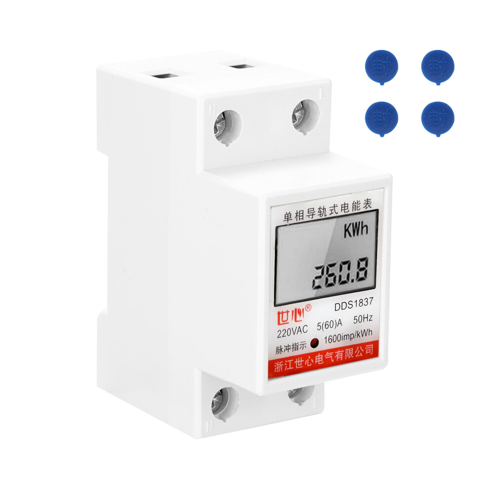 Dds-Ldg 220V 50Hz Single-Phase Energy Meter With Lcd Display, Abs 9471360964546