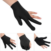 Snooker Billard Queues-Handschuh Unisex Linke Hand Offen Drei Finger Schwarz Australien