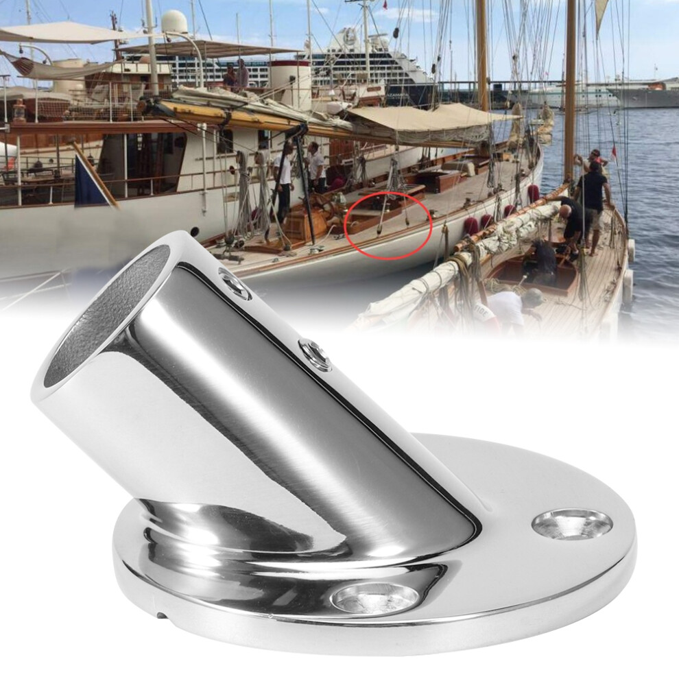 Boat Hardwares 45 Degree Round Tube Railing Fitting 316 Stainless Steel 25Mm 8421360965570