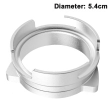 54 mm doseringstragt, espresso-doseringstragte, drejelås, håndfri dosering, nem at rengøre, undgår spild, til kaffeentusiaster, kaffepulver