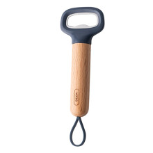 Klassisk flaskeåpner med håndtak i bøketre, justerbar design i rustfritt stål for enkel og uanstrengt åpning, perfekt for daglig bruk og