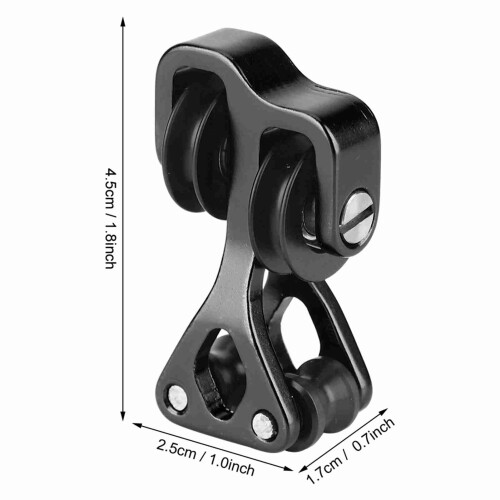 Aluminiumlegierung Bogencompoundbogen Kabelrollenschieber Schwarz 4,5 cm 1