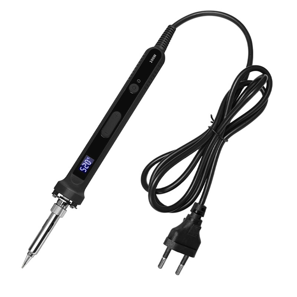 (Black EU) Adjustable Temperature Soldering Iron High-definition LCD Screen-image-OPC-PMYMRWW-NEW