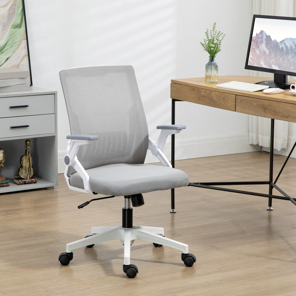 Vinsetto Mesh Office Chair for Home with Lumbar Support, Flip-up Arm, Wheels-image-OPC-PCJPBQ8-NEW