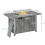 Outsunny Outsunny Fire Pit Table with 50,000 BTU Burner, Cover, Glass Screen, Grey 9