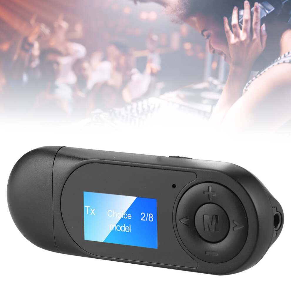 Bluetooth 5.0 Audio Adapter Transmitter Receiver With Lcd For Car Pc Speakers 8771360970396