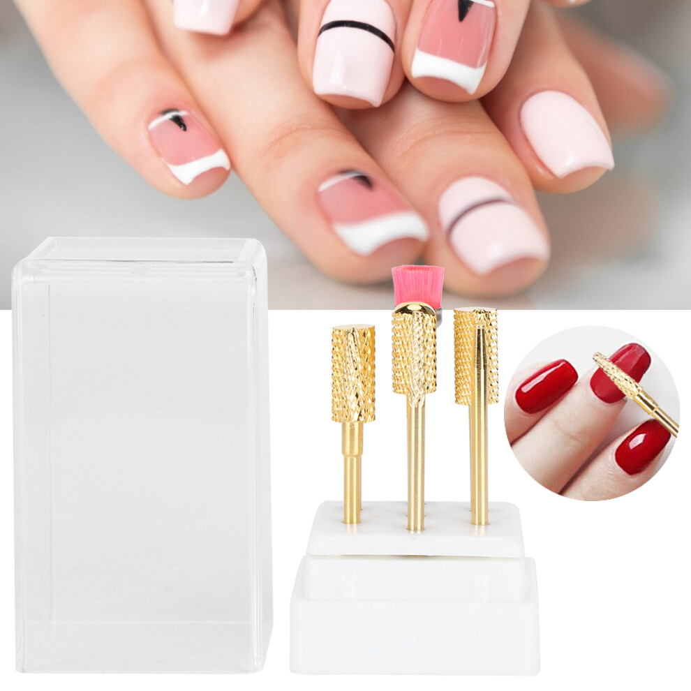 7-Piece Tungsten Alloy Nail Drill Bits Set for Manicure & Pedicure
