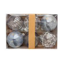6pcs Christmas Balls Ornaments Christmas Tree Decoration-Blue