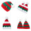 Kerst Kerstmuts Gestreepte Kerstmuts-volwassen rood groen 3
