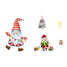 Christmas Window Clings Stickers Set Double Sided Dwarf-DJ4999