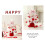 Elegant Compact PVC Christmas Tree Red and White Design Gift for 6
