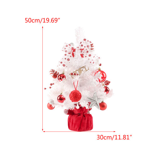 Elegant Compact PVC Christmas Tree Red and White Design Gift for 2
