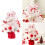 Elegant Compact PVC Christmas Tree Red and White Design Gift for 2