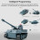 Q85 1/30 Scale Blue RC Tank Toy - 2.4G Remote Programmable Actions 8