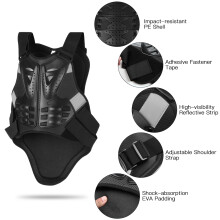 Men's Motorcycle Body Armor Vest with PE Shell & Shock Foam, L/XL