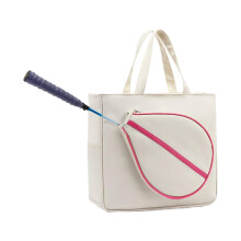 Tennis Mash Bag, Tennis Mash Bags Storage Women, Waterproof Organizer Badminton Tennis Bag for Youth Adults All Levels Outdoor Sports White Us