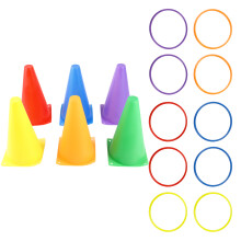 Traffic Cones & Rings Set for Soccer Training, PVC, Indoor & Outdoor