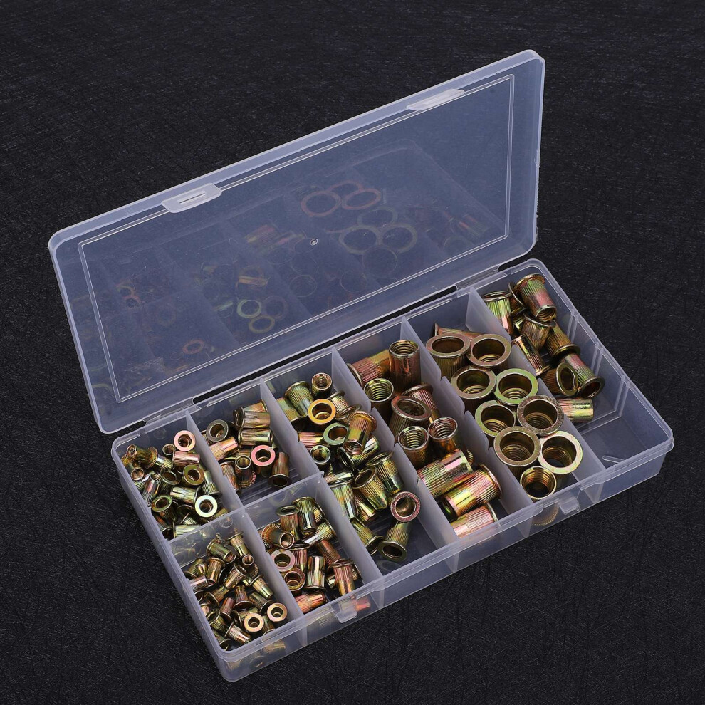 140pcs Zinc Plated Carbon Steel Rivet Nut Set M3/4/5/6/8/10/12-image-OPC-PMYNSKZ-NEW