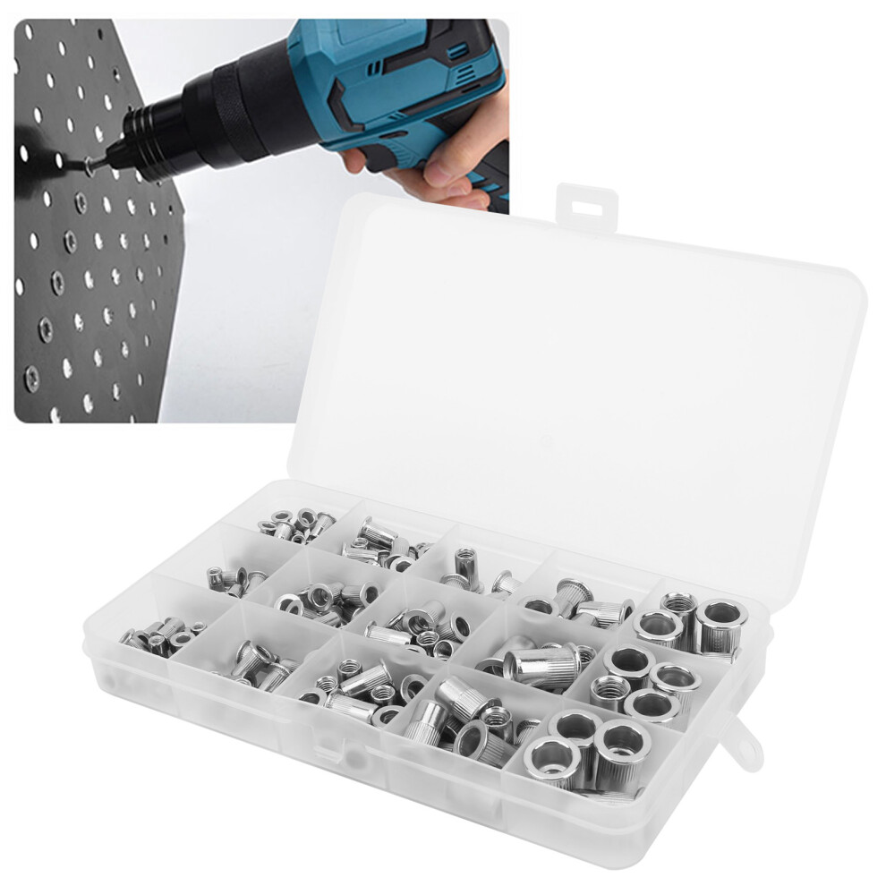 150Pcs Stainless Steel Rivet Nut Set M3/M4/M5/M6/M8 Vertical Grain 8181360986165