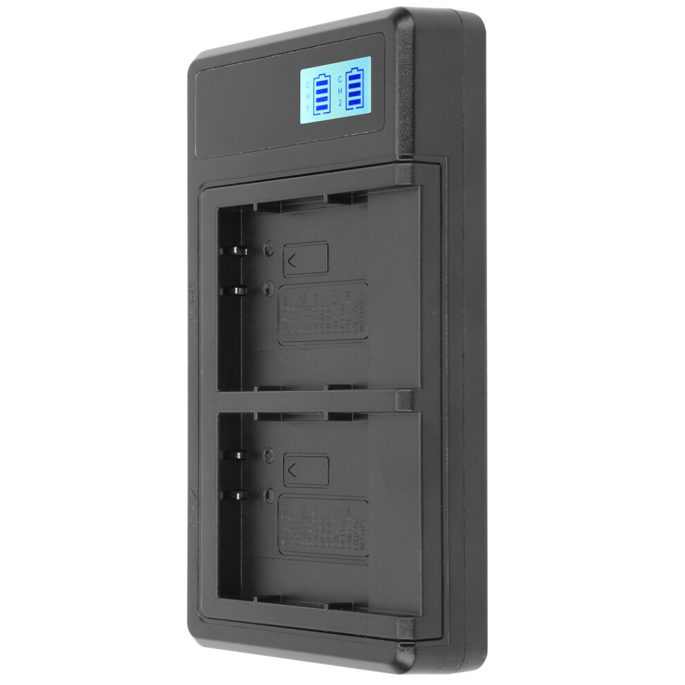Lcd Screen Double Slot Charger For Liâ50B Camera Batteries - Easy Charging 4361360986912