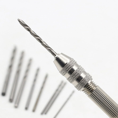 Mini Hand Drill Set for Woodworking, DIY For Models, Efficient Drilling Tools for Wood, Plastic and Rubber (11pcs set) 1