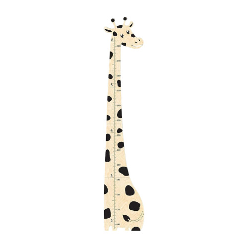 Wooden Giraffe Growth Chart for Kids Personalizing Height Ruler,