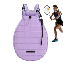 Tennis Crossbody Bag - Tennis Racket Cover Bag | Shoulder Tennis Backpack | Tennis Racket Shoulder Bag Printed Stripe Chest Bag for Racket Purple.