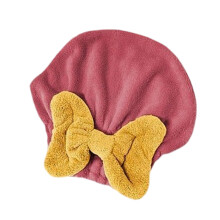 Microfibre Hair Towel Cap Absorbent Hair Drying Hat For-Red