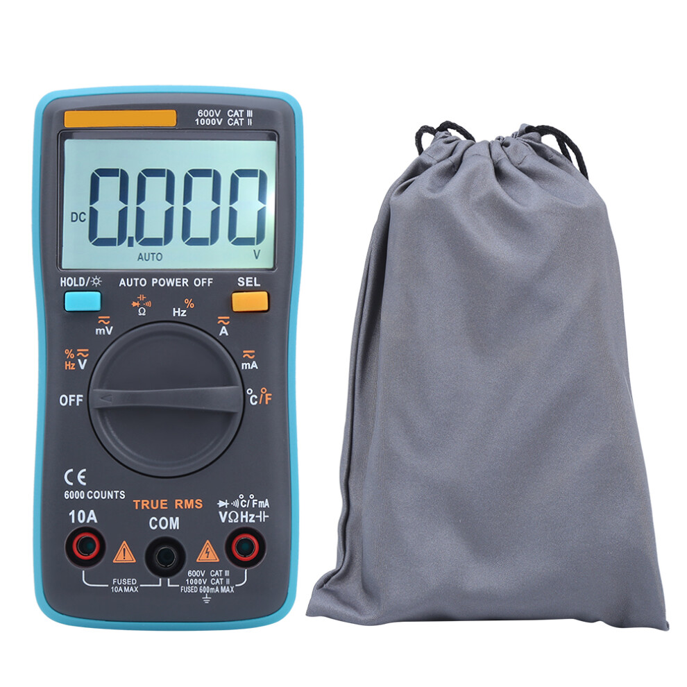 Zt102 Multimeter: Ac/Dc Voltage Current & Capacitance Tester Backlit 3641360994249