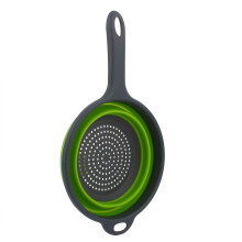 Dishwasher Safe Collapsible Strainer Colander, Premium Materials Silicone Bowl With Non-Slip Handles For Rapid Dripping Of Water And Space-Saving Stor