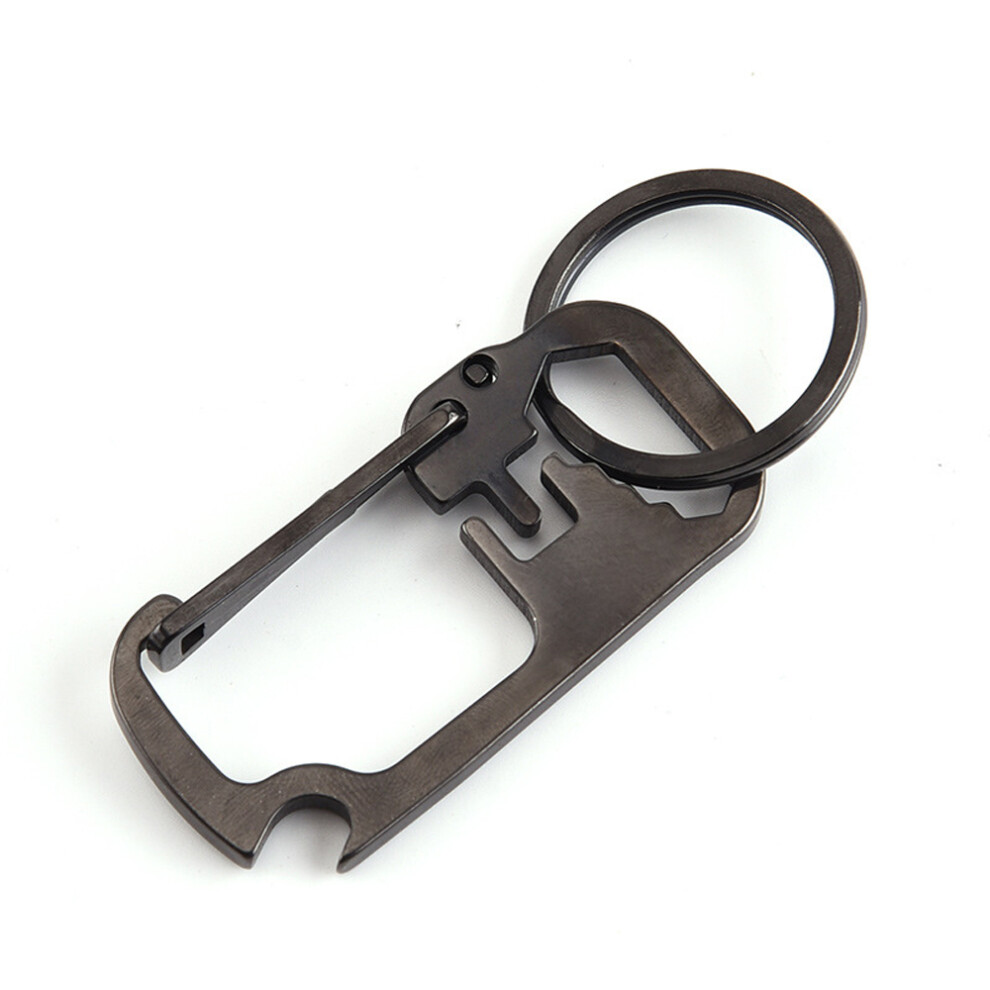 Multifunctional Keychain Tool, Heavy Duty Keychain Edc Carabiner Stainless Steel Pocket Gadget With Ruler And Hex Wrench, Compact Utility Key Ring Wit 9363190546279