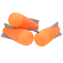 3 Stück EVA-Raketenaufsätze für Spielzeugpistole, Orange, 11,8 cm