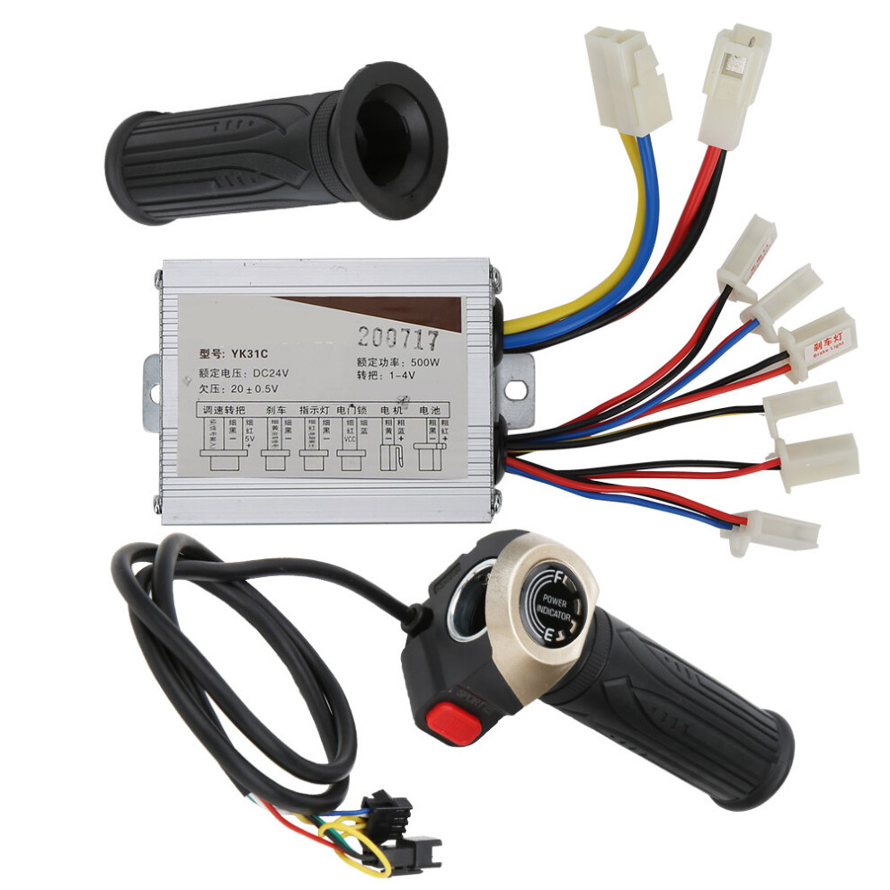 24V 500W Aluminum Brush Controller With Lcd, Throttle Handle 4621361000179
