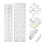 MultiFunction Quilting Ruler 2 Pack for Precise Sewing & Crafting 12x6in 1