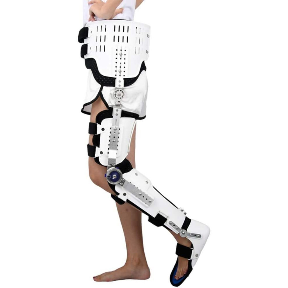 Hinged ROM Knee Hip Support Brace, Hip Knee Ankle Foot Orthosis Leg Fracture, Hip Walking Fixed With Walking Boots Brace Knee Surgery Ligament Support
