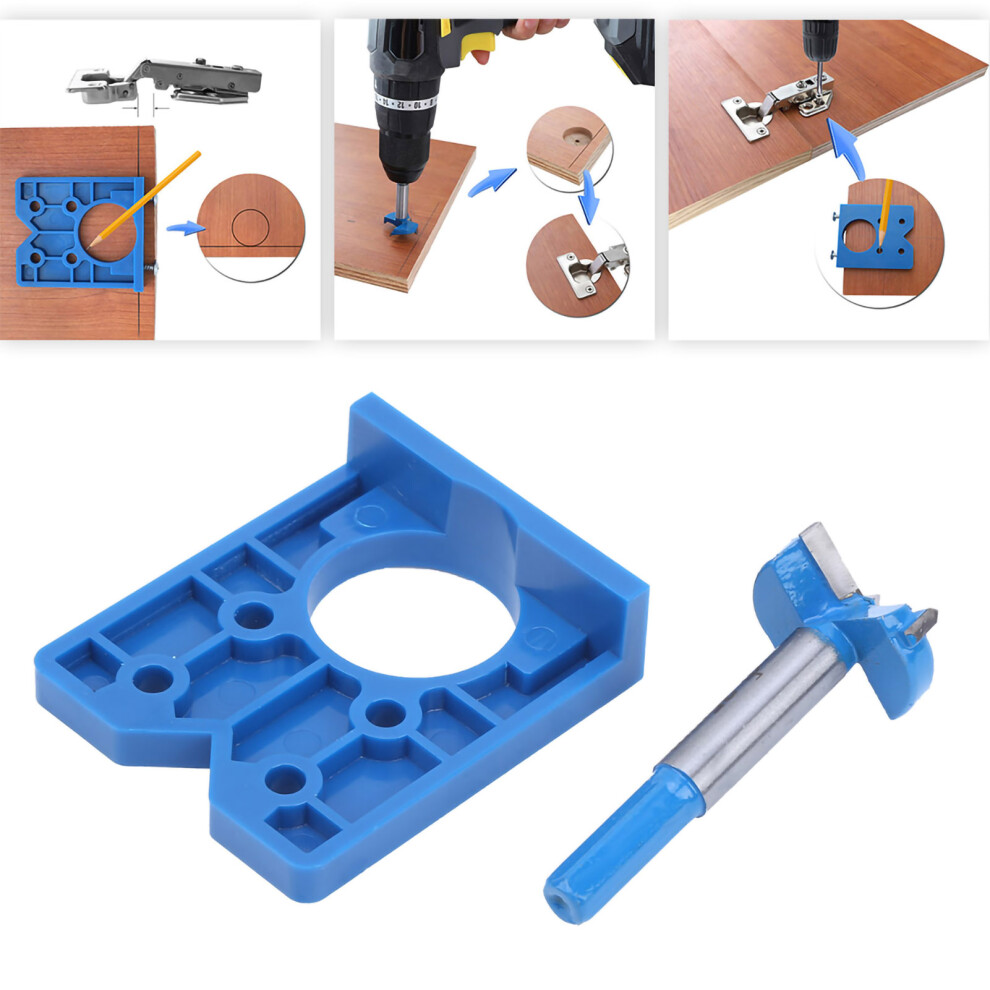 Professional 35Mm Door Hinge Jig Set For Accurate Wood Drilling 4621361003033