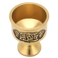 Elegante Messing-Wasser- und Weinglas für Buddha-Anbetung 150 ml Mittlere Größe