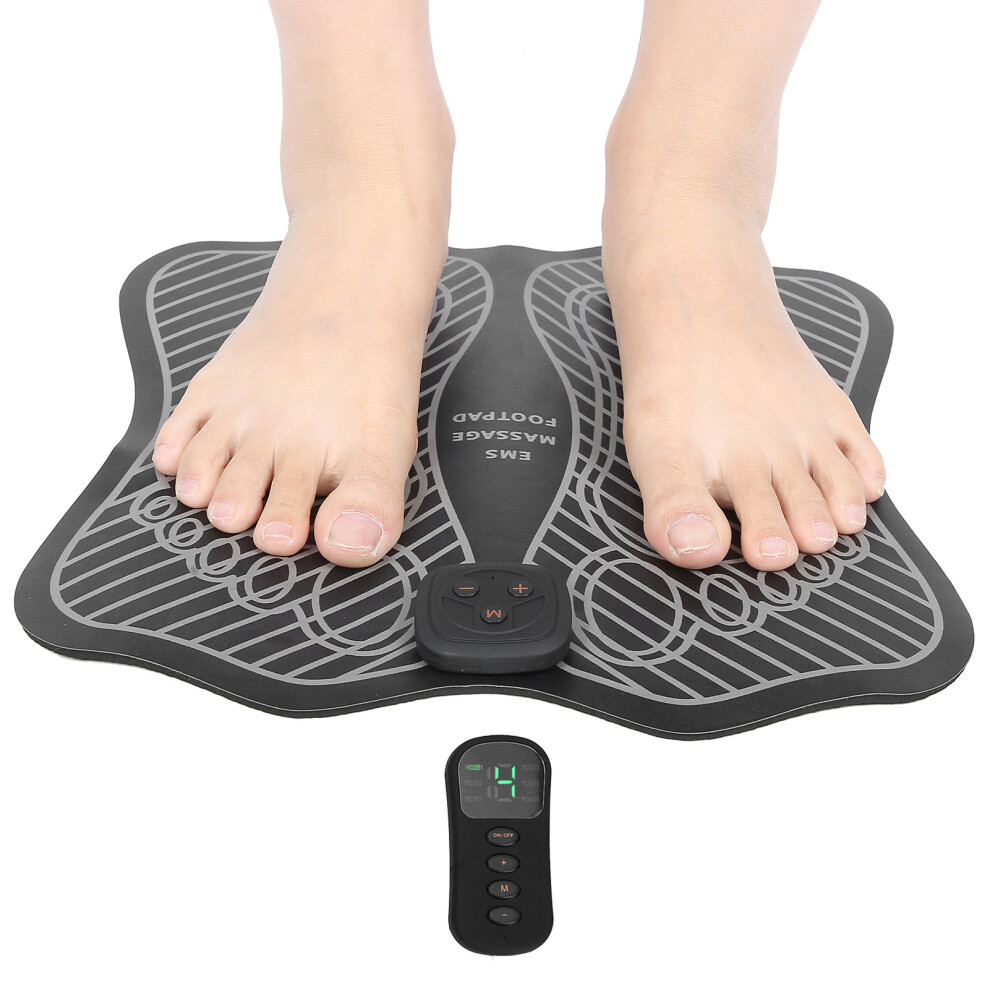 EMS Foot Massager Pad 30x29cm, Rechargeable, 6 Modes, 18 Levels