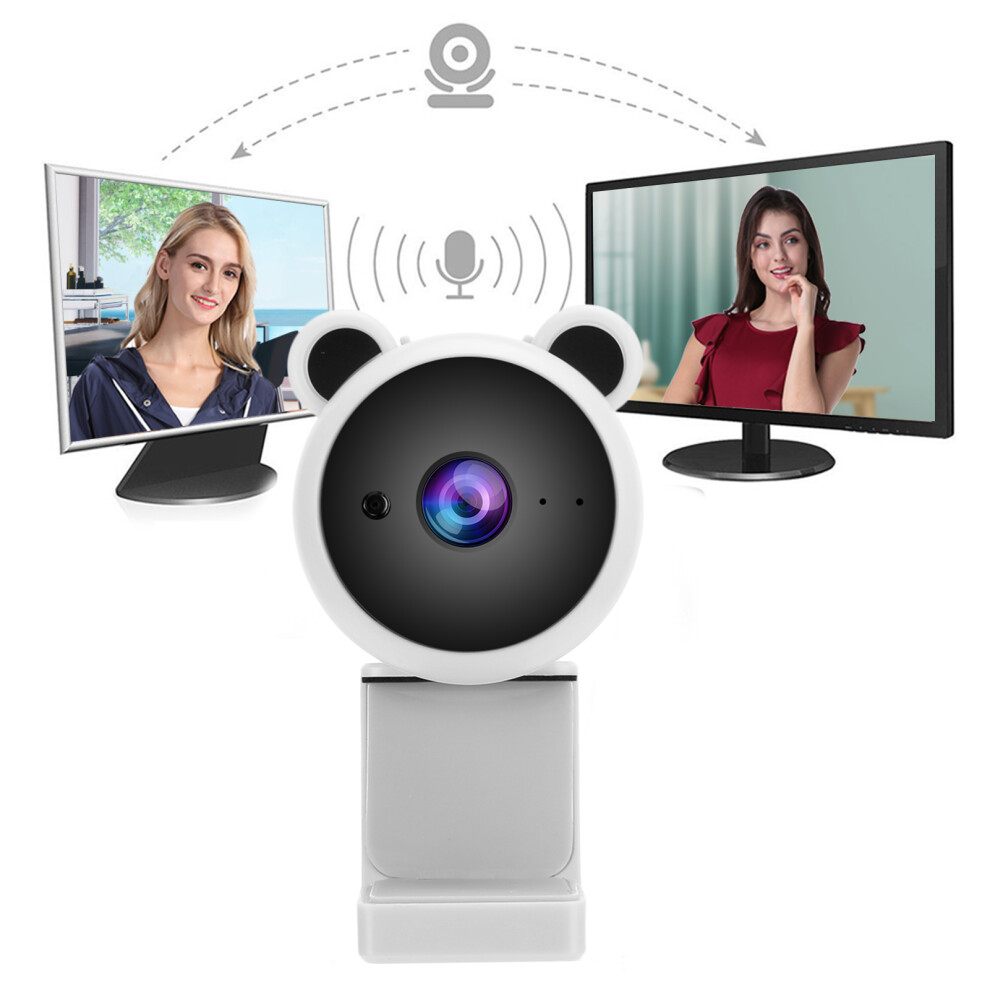 1080P Hd Usb Webcam With Built-In Microphone For Streaming And Meetings White 8061361005136