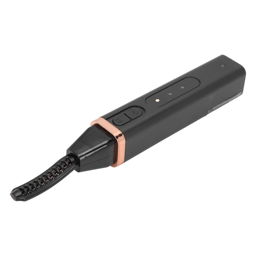 Black Rechargeable Electric Eyelash Curler Usb Fast Heating 2W