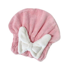 Joli bonnet d'enveloppe de serviette de séchage de cheveux-Rose