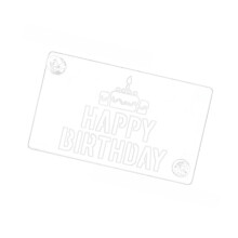 Happy Birthday Stencil for Tiramisu Cake-Happy birthday