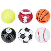6 Stück Mehrfarben-Golflernbälle für Indoor- und Outdoor-Training