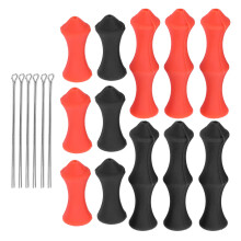 Silicone Bow String Protector & Finger Guard, Black or Red, Small & Large