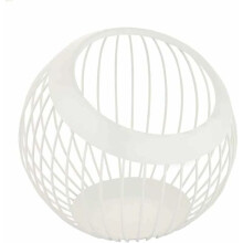 Fruktskål i rustfritt ståltråd for elegant oppbevaring, ventilert design. Robust konstruksjon for multioppbevaring i moderne kjøkkeninnredning.