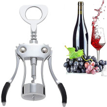 Cavatappi per vino resistente, cavatappi a alette in lega di zinco per una facile rimozione del tappo, ideale per casa, ristorante e bar, impugnatura