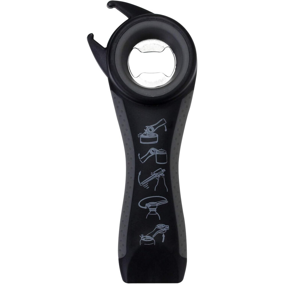 Kitchen Gadget, Multifunctional Bottle Opener, Perfect For Arthritis Sufferers And Weak Hands, Opens Various Jars, Cans, And Bottles, With Non-slip De