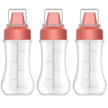 Gewürzflasche für die Küche, durchsichtige, lebensmittelechte Behälter mit Skala zur Dosierung, ideal für Saucen, Öle und Salatdressings