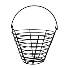 Gol-f Ba-sket Metal With Handle Storage Flower Pot Hanging Ba-sket Each Holds 50 Gol-f Bal-l White 22x22x17cm